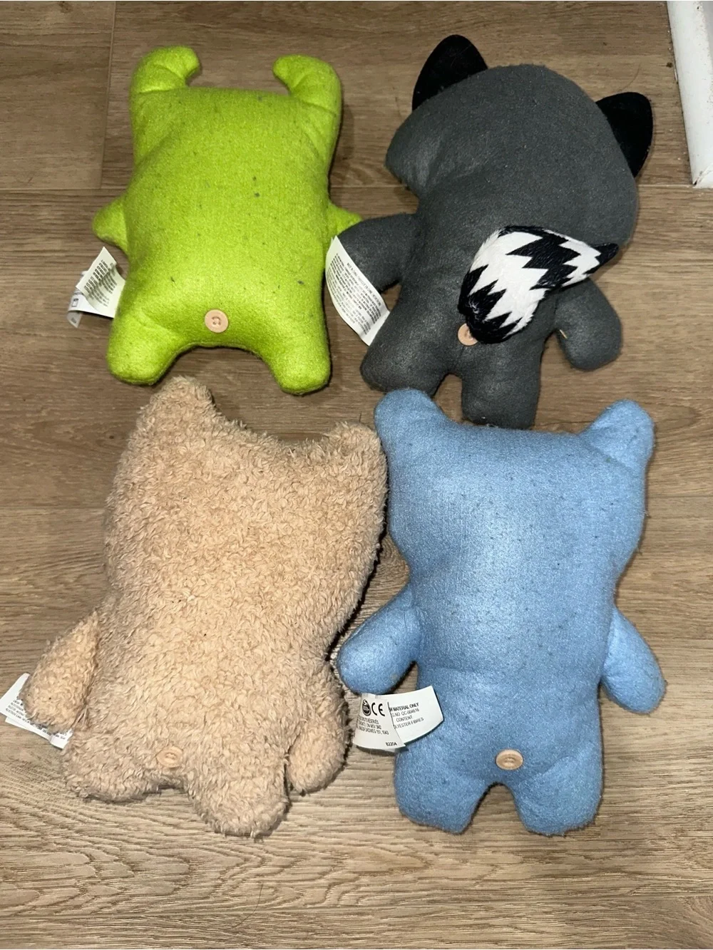 Kids Plush Monster Doll - Assorted Colors (Green, Gray, Beige, Blue) - Picture 7 of 7